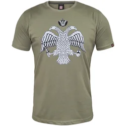 011Shop Muška majica kratkih rukava Vizantija, Maslinasta