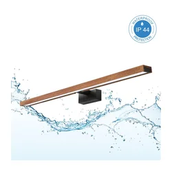 Brilagi-LED Osvetljenje za kupatilsko ogledalo WOODY MIRROR 3u1 LED/15W/230V 80 cm IP44 crna/hrast