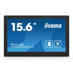 IIYAMA Monitor Android 24/7 TW1623AS-B1P 15.6” Full HD PCAP 10pt touch screen with POE  1920 x 1080 16:9 450 cd/m2 30ms projective capacitive Android 13 BT