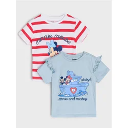 Sinsay - Pamučne majice 2 pack Minnie Mouse - krem