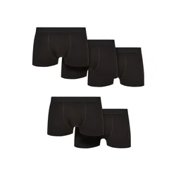 Solid Organic Cotton Boxer Shorts 5-Pack Black+Black+Black+Black+Black