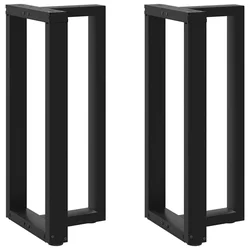 Noge za barski stol T-oblika 2 kom Crne 50x35x(90-91) cm Čelik
