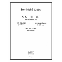 DEFAYE J:6 ETUDES FOR CLARINET