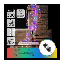 Aigostar - LED spoljašnji božićni niz 300xLED/8 funkcija 4m IP44 višebojno