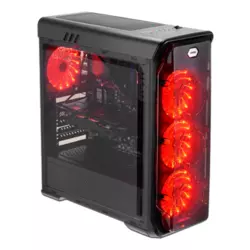 LC-POWER kućište Gaming 988B - Red Typhoon - LC-988B-ON Midi Tower, Micro-ATX, Mini-ITX, ATX, Bez napajanja, Crna