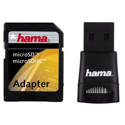 Hama Vanjski čitač memorijskih kartica 91047 Hama USB 2.0 crna