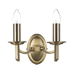 Där Lighting AMB0975 - Zidno svetlo AMBASSADOR 2xE14/40W/230V mesing