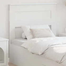 vidaXL Vzglavje z vzglavjem Bela 80 cm Konstruiran les