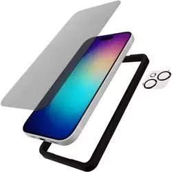 Tech21 zaštitni set - futrola, zaštitno staklo Privacy, staklo za kameru - za Apple iPhone 15 Plus - Crna KP39882