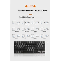 Stiger Tastatura, Bežična, Bluetooth, Siva