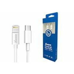 XWAVE Kabl USB Tip-C za IPHONE 2m 3A/ lightning aluminium/ bela