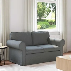 vidaXL Kavč Temno siva 215 x 82 x 80 cm Kovina