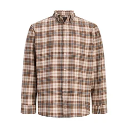 JACK & JONES Srajca JJEField bež / čokolada / črna / bela