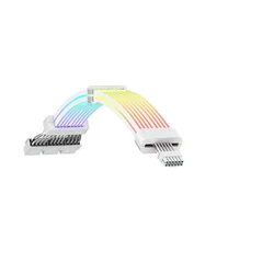 Inter-Tech Napojni kabel za VGA RYZE ARGB , 3 × 6+2-pin na 12VHPWR, Bijeli