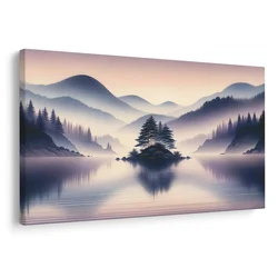 Slika otok sredi jezera - 120x80
