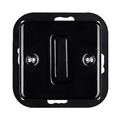 Elhard - Keramički retro jednopolni prekidač bez okvira br. 1 crna