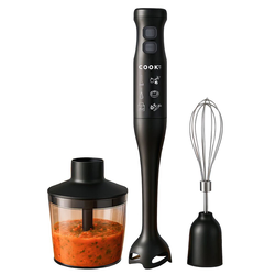 Cook-It Ručni Blender 3-u-1, 2 brzine (Normalna i Turbo), BPA Free, Seckalica + Mutilica, 350W
