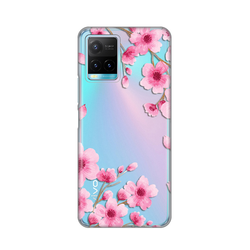 Silikonska maska za Vivo Y21/Y21s/Y33s Rose flowers Print Skin providna