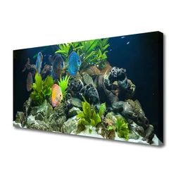tulup.si Slika na platnu Fish aquarium narava 125x50 cm