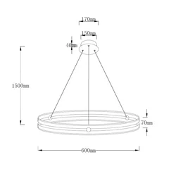 SOLEA 14 LUSTER 48W 3000/4000/6000K BRAON