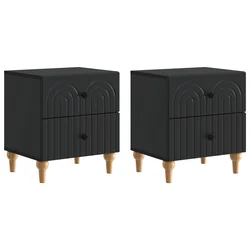 Noćni ormar 2 pcs Crna 43 x 34,5 x 48 cm Konstruirano drvo