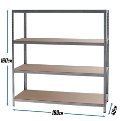 SuperHome 160x160x40cm 4x175kg Metalna Montažna Polica