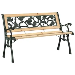 Vidaxl Vrtna klop z blazino Rjava 116 x 54 x 73 cm les