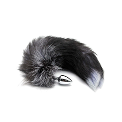 Alive Analna kupa Black & White Fox Tail M