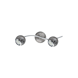 Eglo Bimeda spot/2, led, gu10, 2x3w, 2x240lm, nikl crni/hrom
