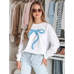 Bluza damska one size oversize SOFTTIE biała Dstreet