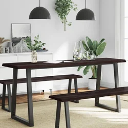 Stolna ploča tamnosmeđa 180x50x(2-6) cm obrađena hrastovina