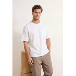 Trendyol Muška majica Tmnss26Ts00016, Bela