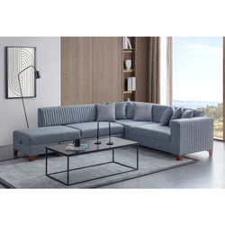 Atelier del Sofa Ugaona garnitura na razvlačenje West Left, 230 x 285 cm, Siva