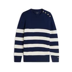 TOMMY HILFIGER Pulover  mornarska / bela