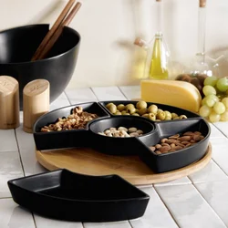 HOMLA Poslužavnik Fincan 30cm, Crni