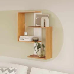 HANAH HOME Zidna polica Lisbon White Natural