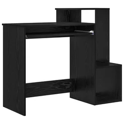 Stol s ladicama Crni hrast 106 x 41 x 88.5 cm Konstruirano drvo