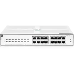 HPE Networking Instant On Switch Series 1430 16-Port Gb Unmanaged Layer 2 Ethernet Switch with PoE | 16x 1G | 16x CL4 PoE (124W) | Fan-Less | US Cord (R8R48A#ABA)