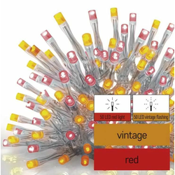 EMOS svjetlosni lanac, ledene svijeće, 2,5 m, trepćući, crveno-žuti