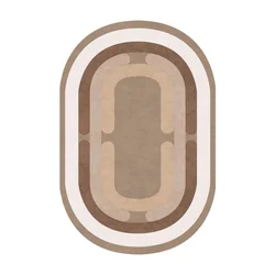 Sftkece048 - Ovalni Braon Tepih (50 x 80 cm)