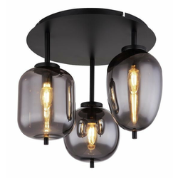 Globo 15345-3D - Plafonski luster BLACKY 3xE14/40W/230V crna
