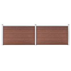 vidaXL Vrtna ograja WPC 353x106 cm rjava