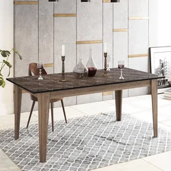 Hanah Home Trpezarijski sto Lorenz 180x76,8x90cm Orah