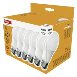 LED žarnica Basic A60/E27/8,8 W (60 W)/806 lm/Toplo bel 6/1