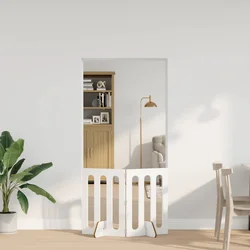 Preklopna ogradica za kućne ljubimce 2 pcs Visoki Sjaj Bijeli