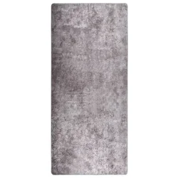 Vidaxl Pralna preproga 80x300 cm siva