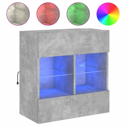 TV ormarić s LED svjetlima siva boja betona 58,5x30x60,5 cm