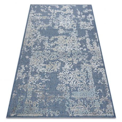 eoshop Preproga Strukturna SOLE D3811 Ornament - ravna vez modra/bež ( - Velikost: 160x220 cm)