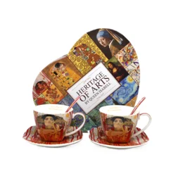 Komplet dveh porcelanastih skodelic Klimt 250 ml kot darilo