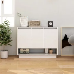 shumee Komoda bela 97x31x75 cm iverna plošča